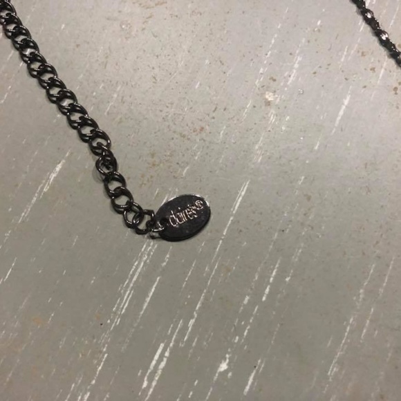 Black Rhinestone Necklace - Picture 3 of 4